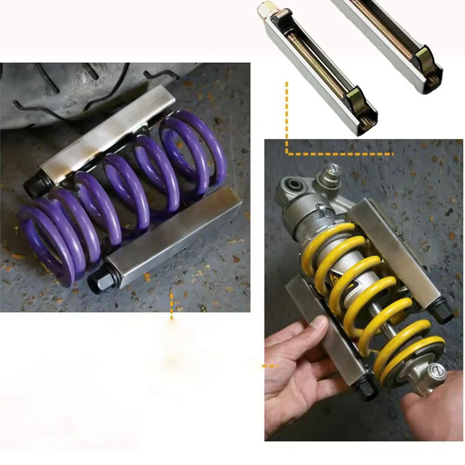Compressore per molle per impieghi gravosi, antiurto, per veicoli automobilistici, auto, berline, pickup, moto - immagine 4