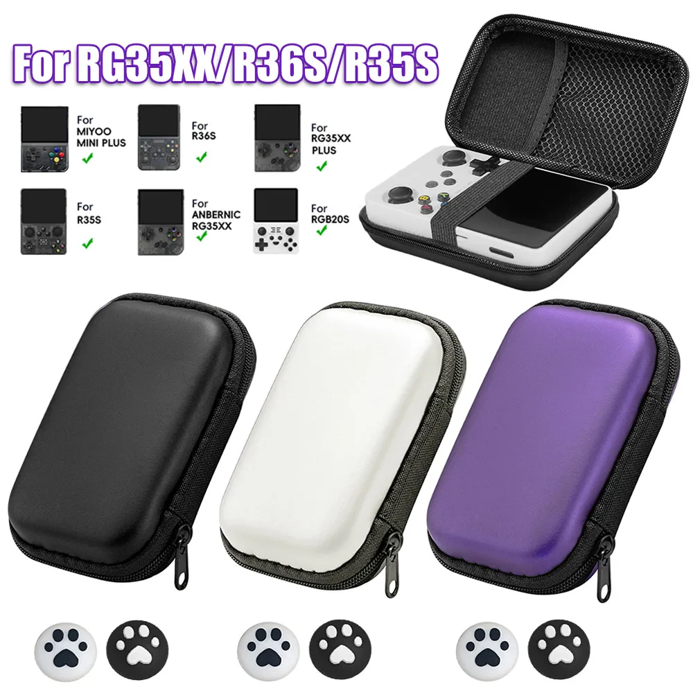 Durable EVA Hard Carrying Case with Joystick Caps Protection for Retro Handheld Consoles