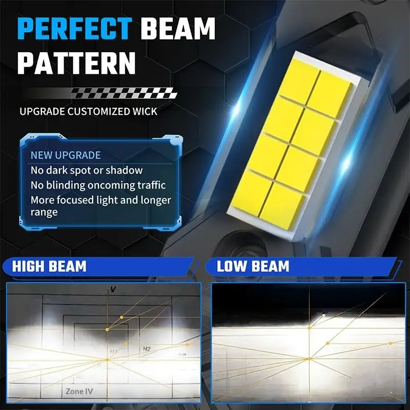 H7 H1 LED 전구 자동차 헤드라이트 800000LM 600W CANBUS 미니 무선 램프 자동 스포트라이트 안개등 6000K 화이트12V 24V 플러그 앤 플레이