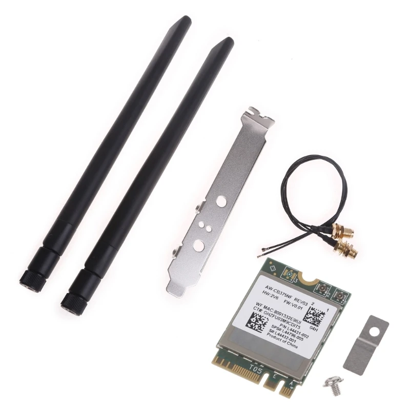 

Network Card RTL8822CE DualBand 802.11ac 1200Mbps NGFF Wifi Card BT5.0 CB375NF