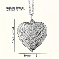 Personalized Angel Wing Small Box Locket Necklace Custom Picture Photo Pendant Necklace Unique Christmas Valentine Keepsake Gift - Image 6