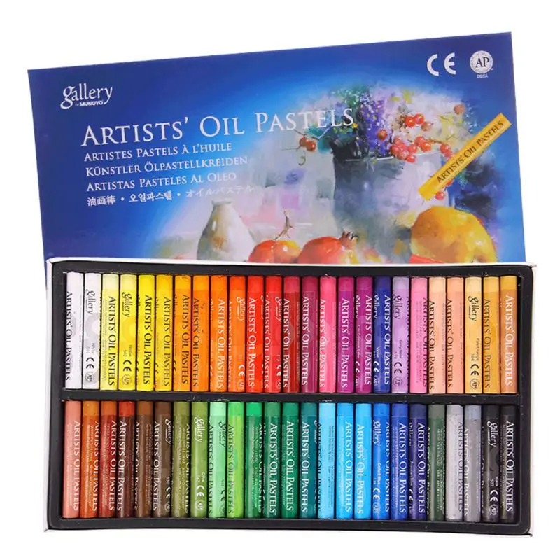 

48 Bright Color Student Oil Pastels for Pre-schooler Beginner F1CC