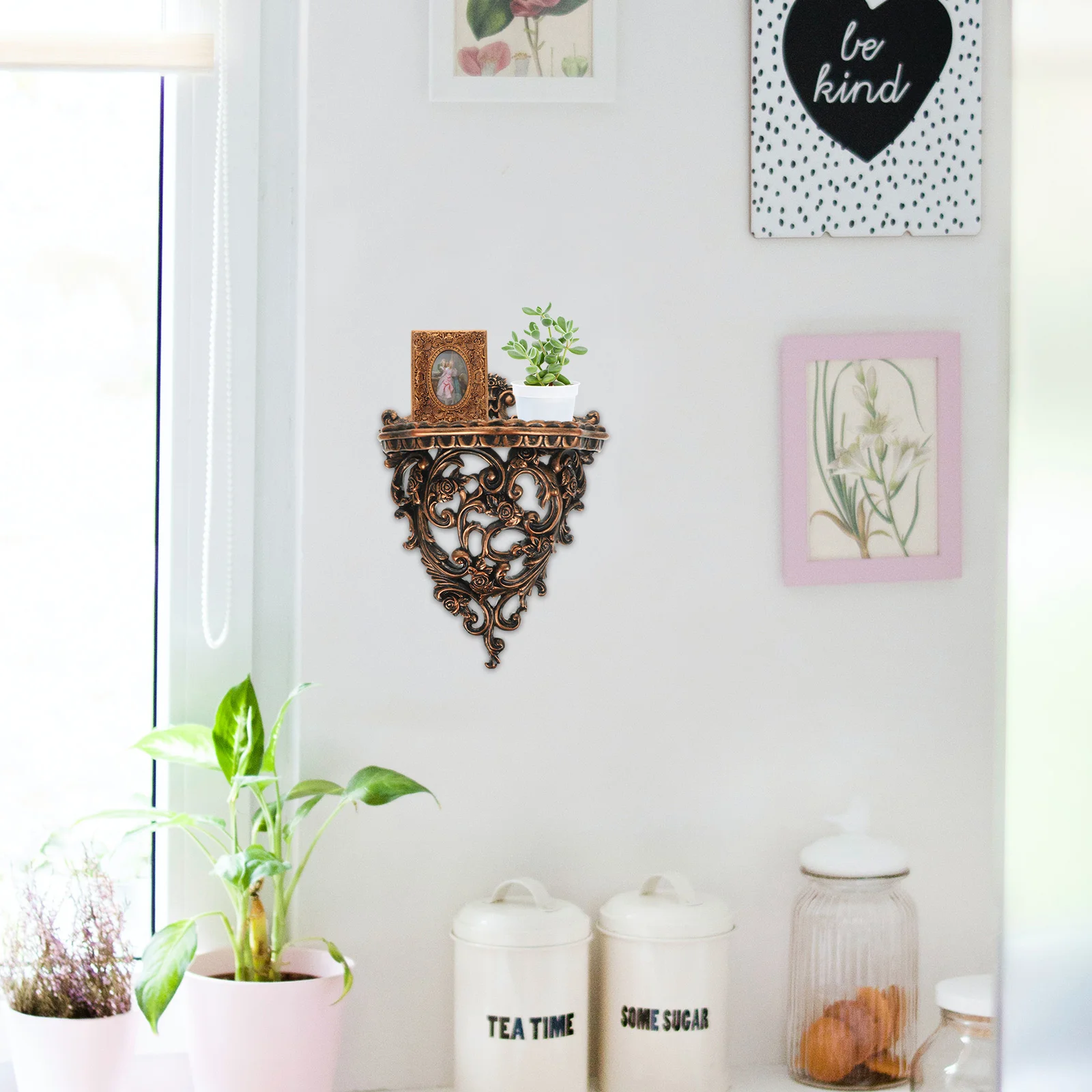 Wall Hanging Living Room Decorations Bookshelf Clothing Organizer Sundries Container Storage Ledge Board Resin Floating Planter