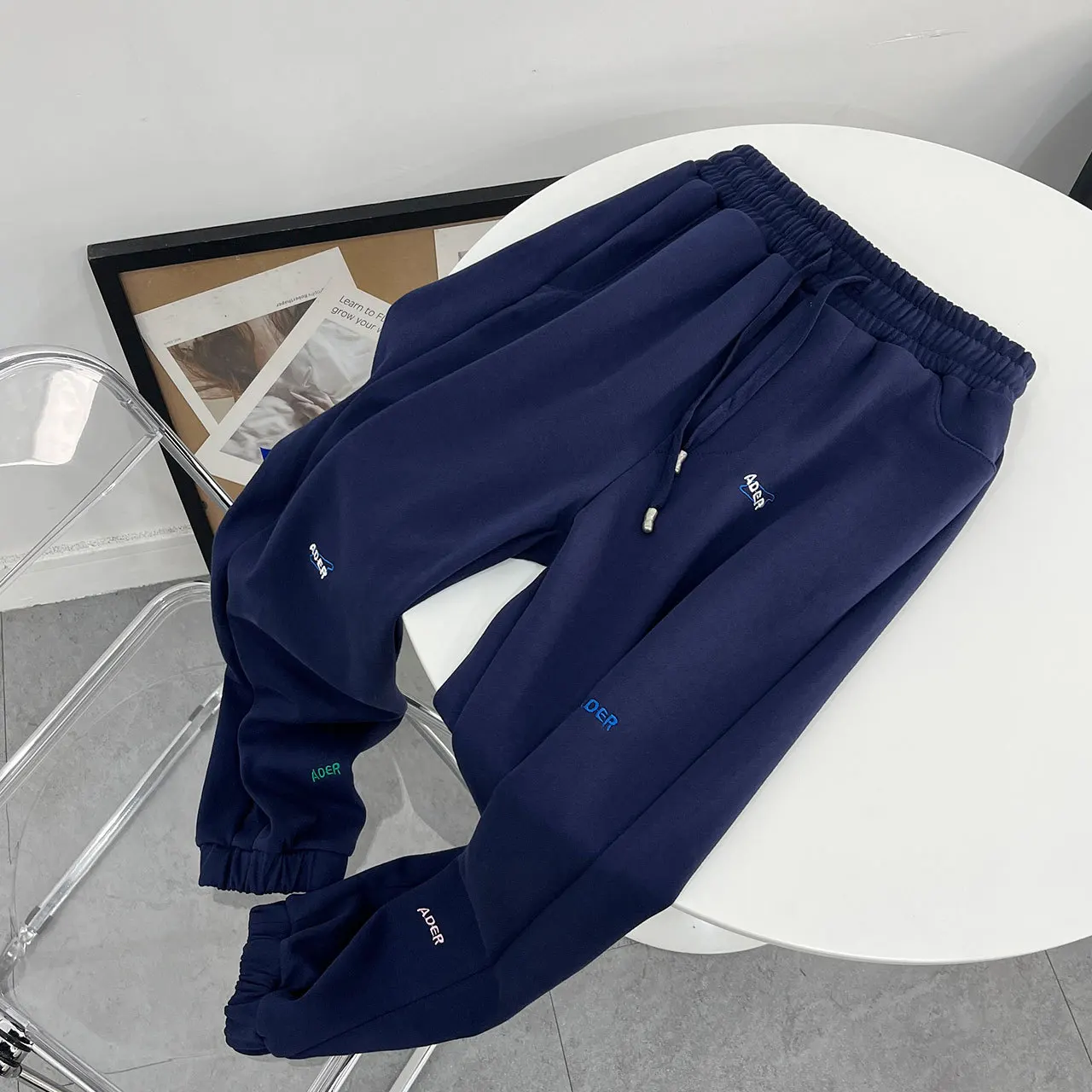 2022 new ADER ERROR Pants Women men Casual Trousers embroidered logo Harem Pant Female Streetwear ADER ERROR Sweatpants cigarette pants