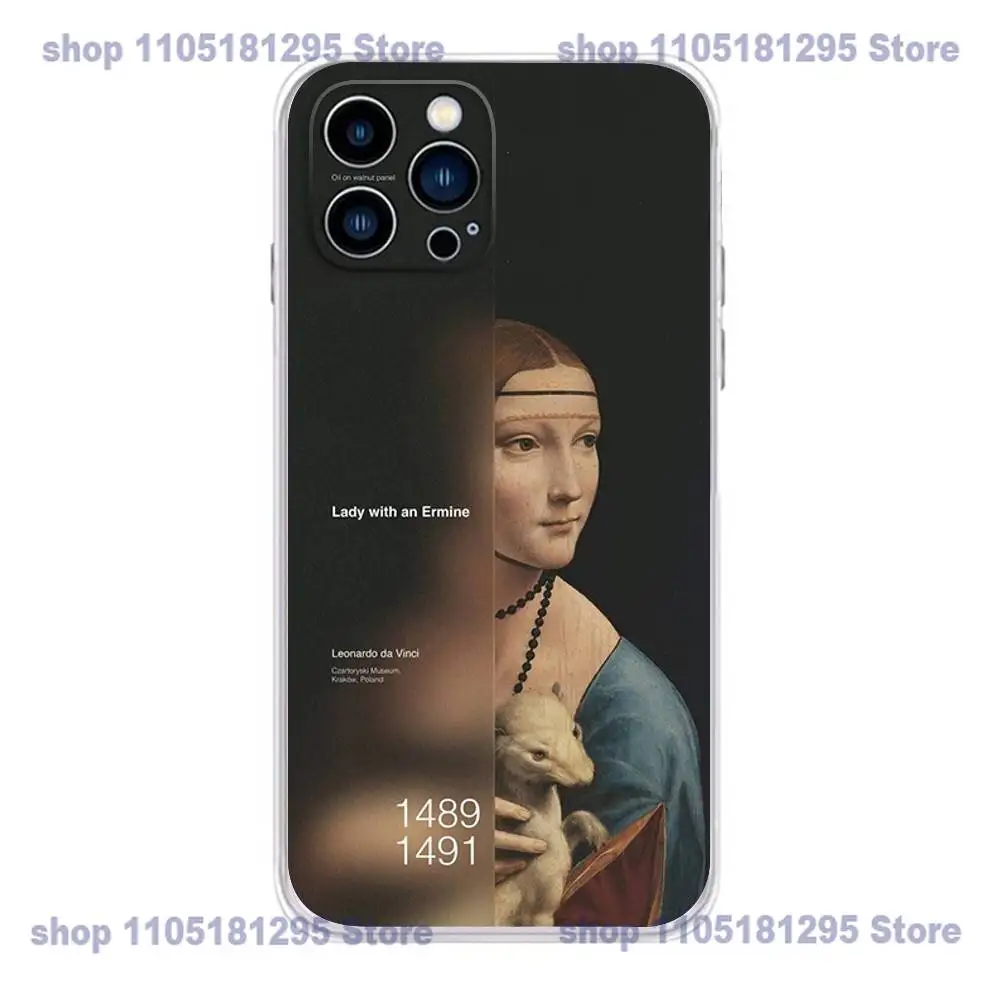 Leonardo da Vinci Art-Inspired Transparent Soft Phone Case