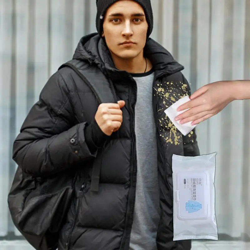 Down Coat Cleaning Wet Wipes, clothing stain removal wet wipes