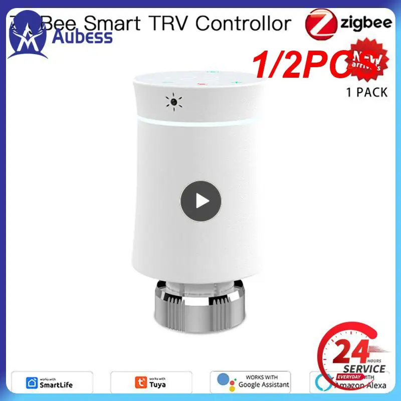 

1/2PCS Zigbee3.0 Radiator Actuator Valve Programmable Trv Temperature Controller Voice Control Smart Thermostat Tuya