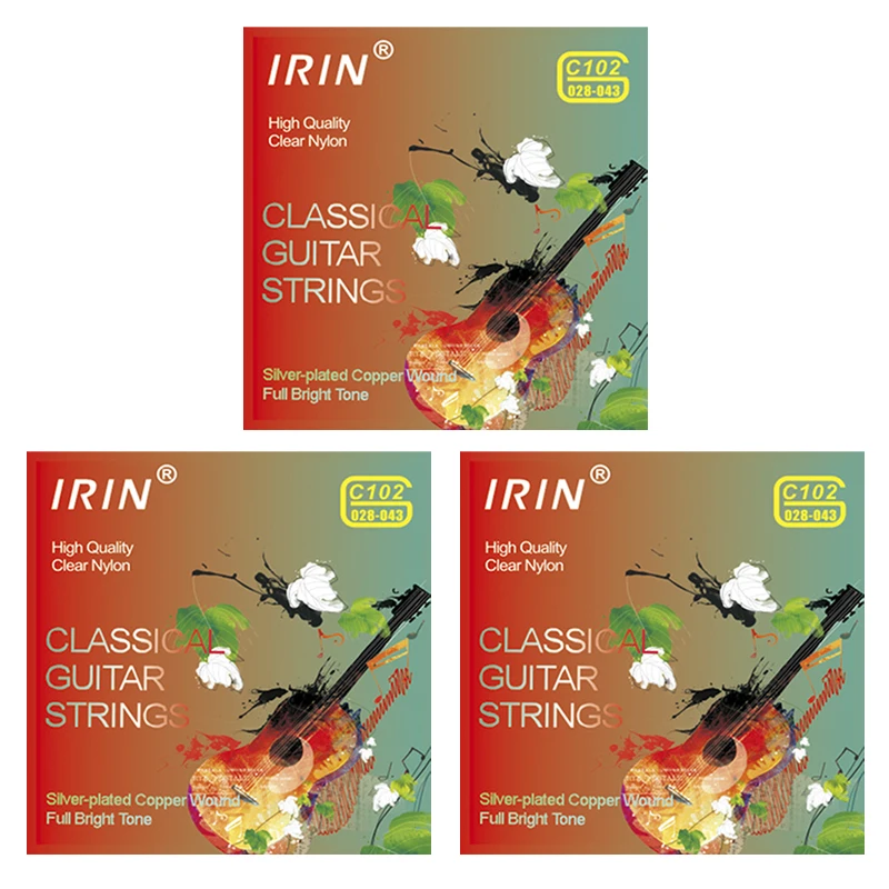 IRIN Set of 6 Nylon Guitar Strings - Classic Guitar Instrument Accessories