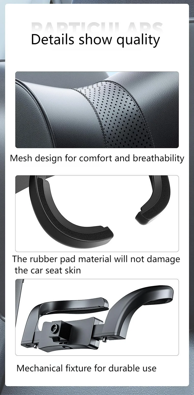 For Adjustable neck protector leather headrest for Tesla Model Y Juniper 2025 Mo