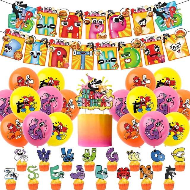 Alphabet Lore Birthday Party Decoration Baby Shower Boys Girls Tableware  Supplies Background Balloon Cake Toppers Backdrop Gift - AliExpress