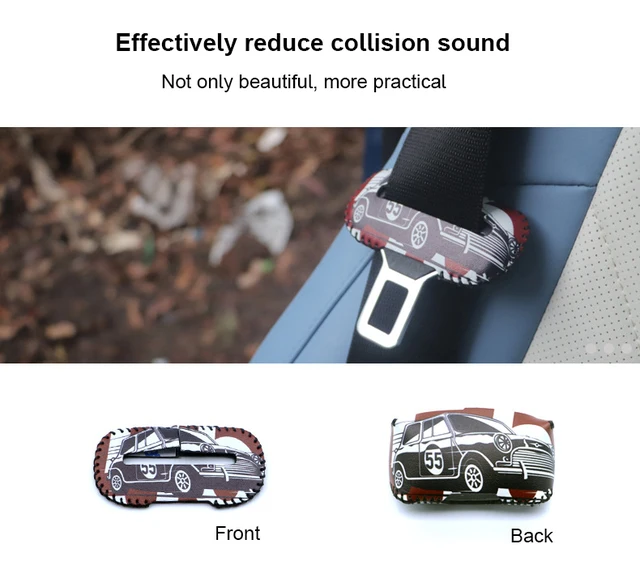 BJJS 2er Set PU-Leder Gurtpolster Für Mini Cooper - Sicherheitsgurt Schulterpolster, Bequem & Stylisch