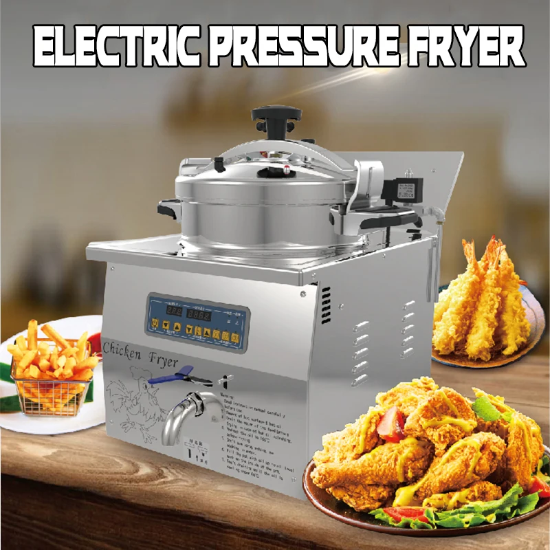 High Quality 3.0KW Electric Chicken Pressure Fryer Pot Machine Commercial French Fries Deep Frying Oven
