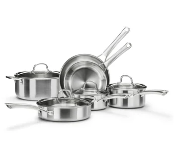Tri-Ply Stainless Steel Cookware Set – 10 Piece 1