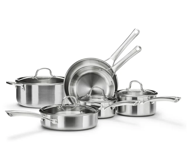 Tri-Ply Stainless Steel Cookware Set – 10 Piece 1
