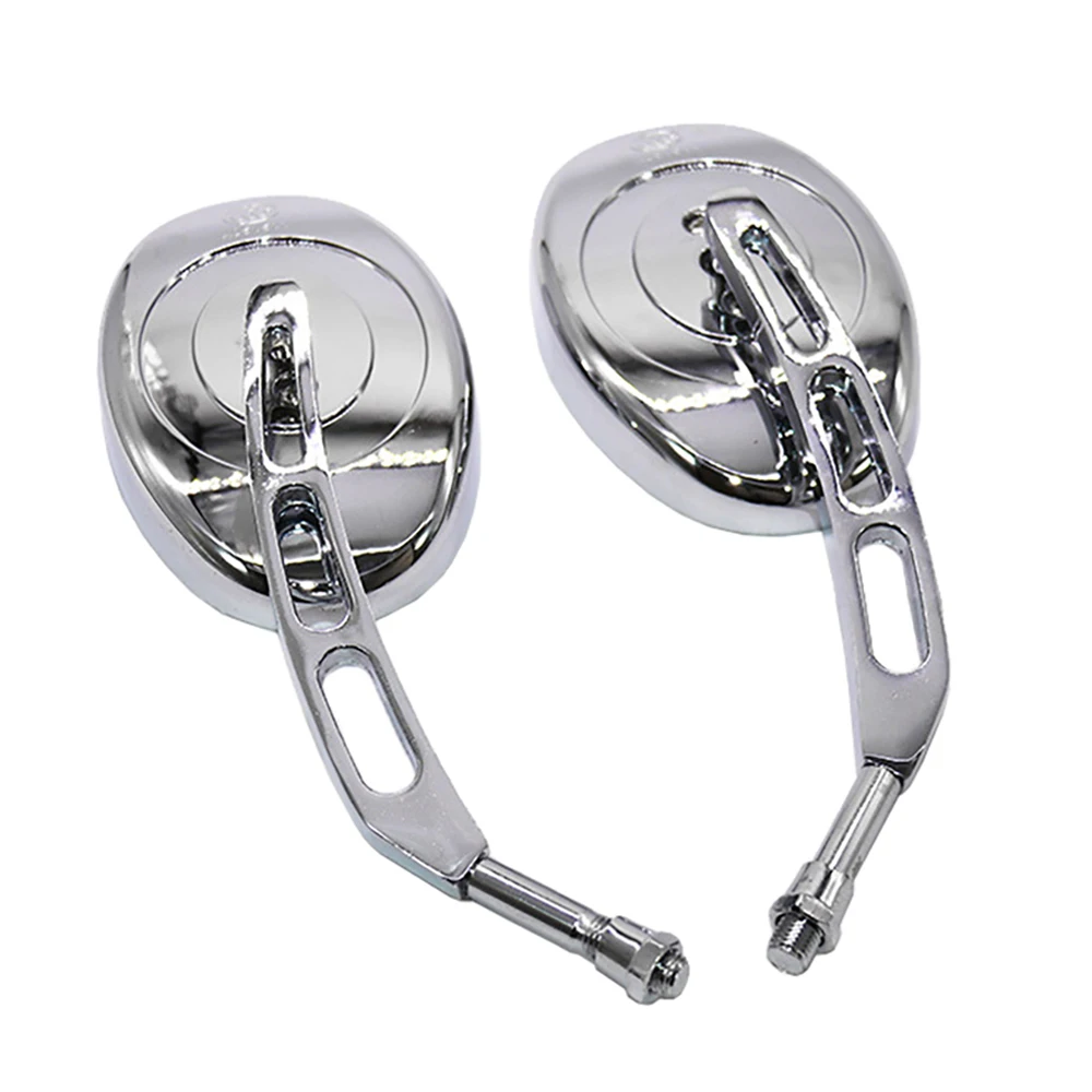2pcs 10MM 360 ° Adjustable Motorcycle Wide View Rearview Mirror For Harley Glass Back Side Mirror Left Right 3