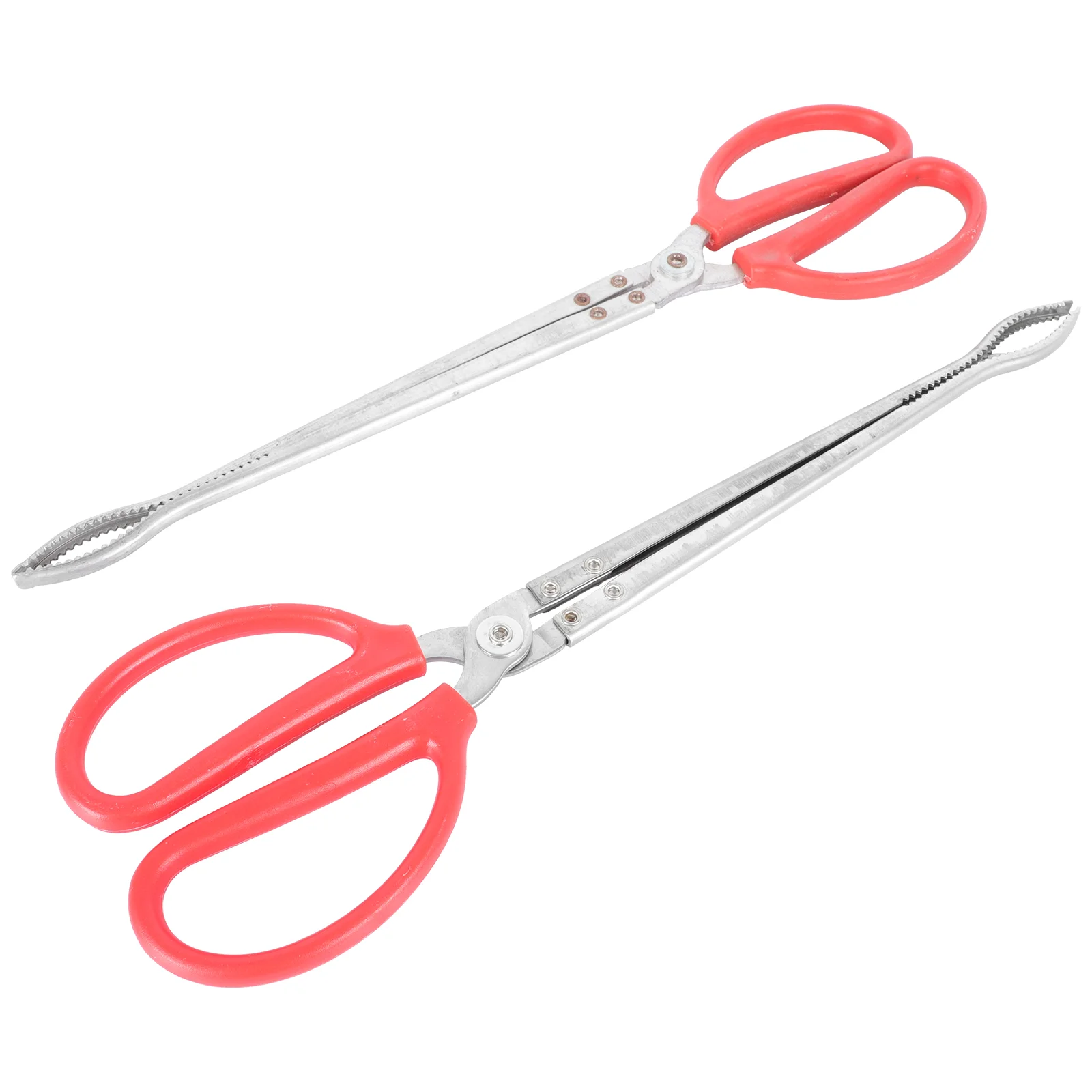 2 Pcs Trash Tongs Gripper Clamp Anti-scald Gloves Grabber Tool Briquette Yard Garbage Stainless Steel Elder 2