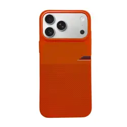 Sleek Matte Magnetic Phone Case with Camera Button - Solid Color Design - iPhone 17 Pro (Cosmic Orange)