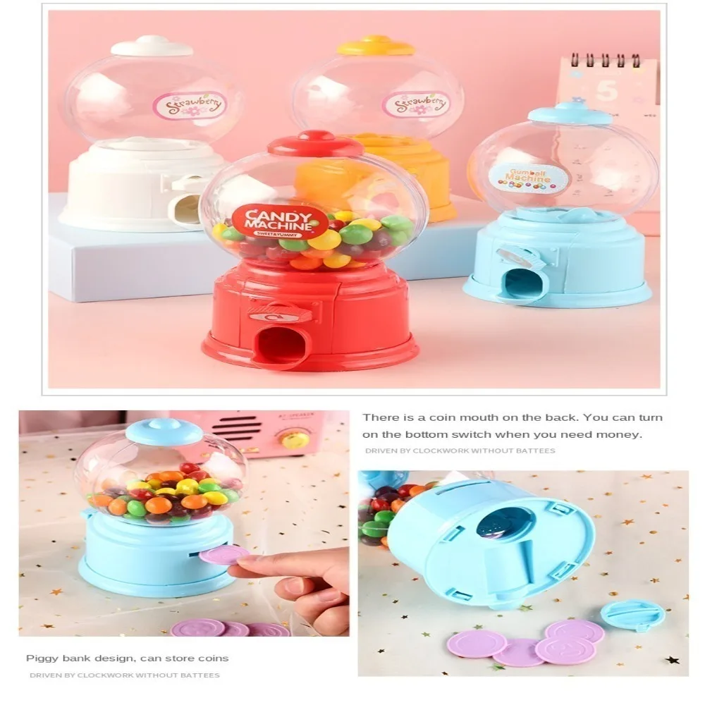 Candy Machine Plastic Candy Machine Cute Candy Dispenser Portable Bank Deposit Box Sweets Machine Nice Gift for Children Home Decor