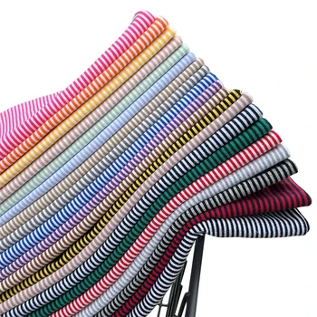 wide 1mm stripe 100% cotton knitting elastic fabric DIY sewing clothing cloth 165cm wide 100% tissu hometextile tela sewing 1