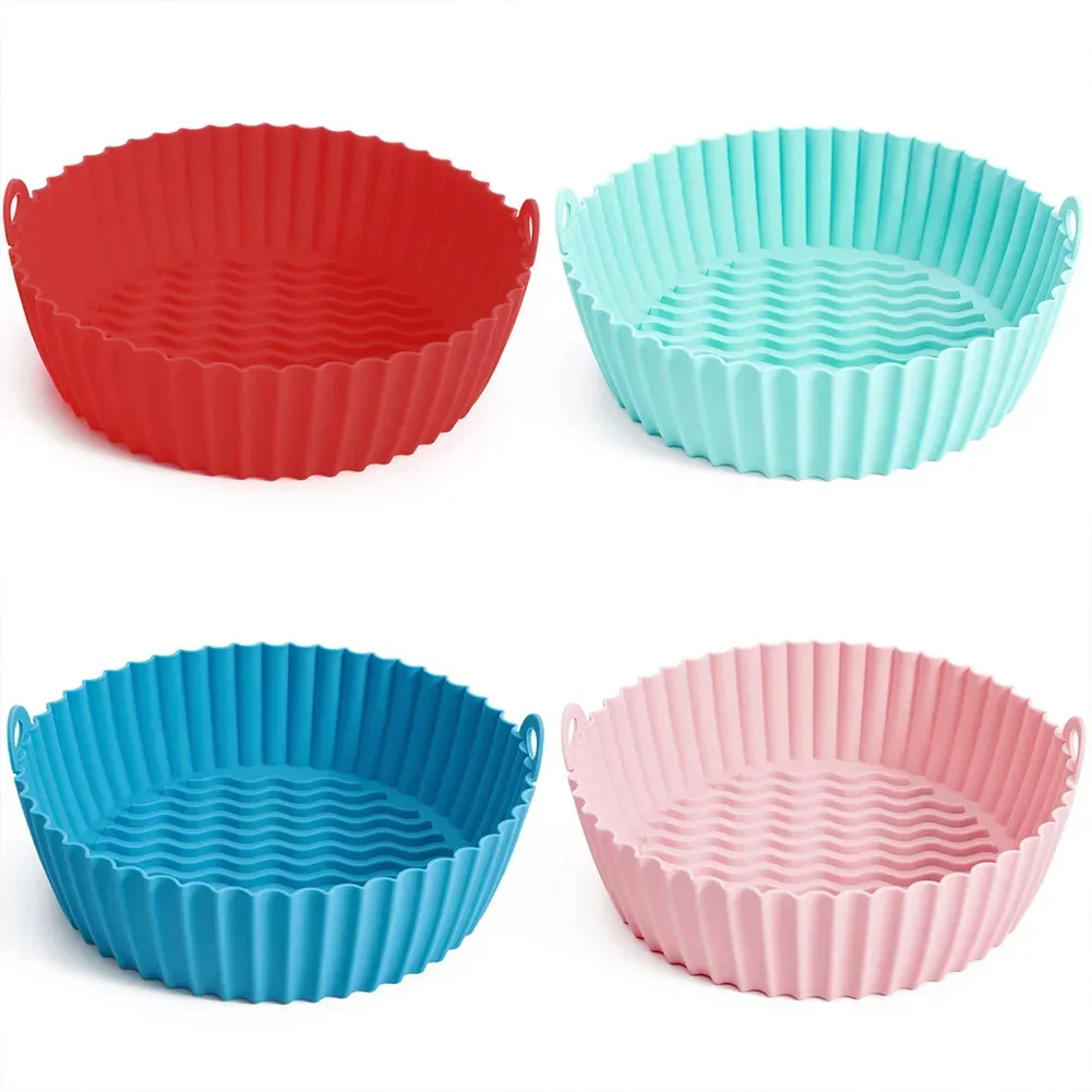 Airfryer Baking Paper Silicone BBQ Basket Mat Reusable Oven Baking pizza Tray Nonstick pot Liner Replacement Parchment Grill Pan