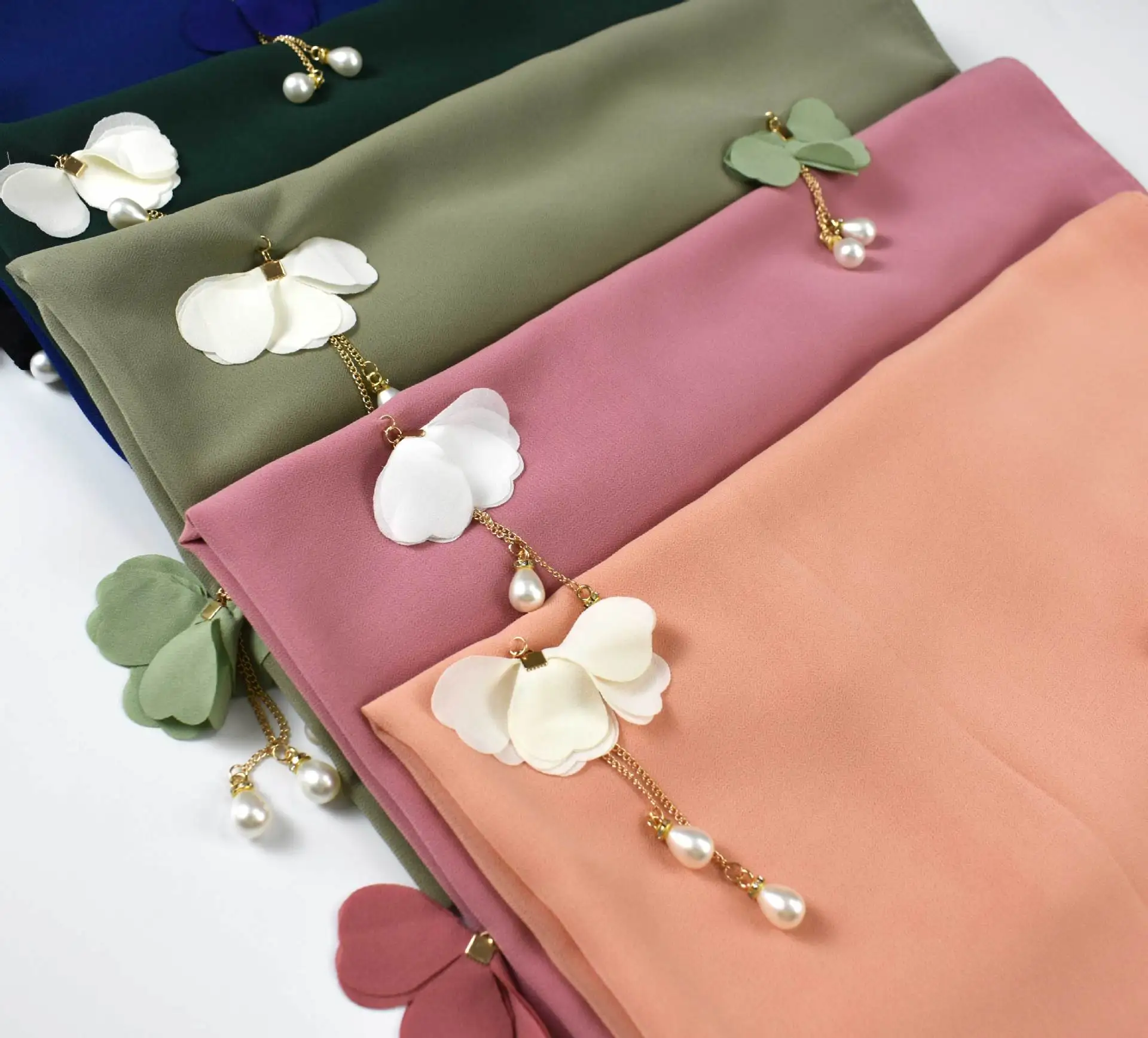 Fashion Chiffon Hijab Women Plain Bubble Chiffon Scarf Hijab Wrap Printe Solid Color Shawls Headband Muslim Hijabs Scarves Scarf