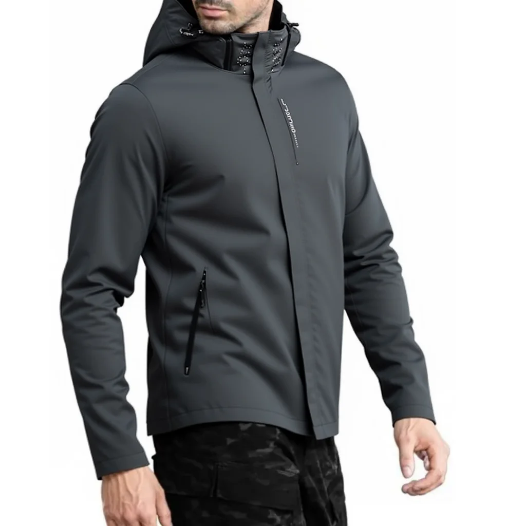 EiAO Men's & Women's Lightweight Waterproof Windproof Jacket - Outdoor Hooded Raincoat Spring Autumn Hiking Trekking Sports Coat