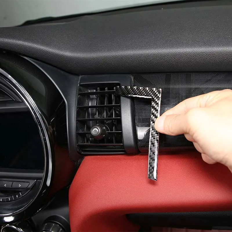 

Для BMW MINI 2014-2021 Стайлинг автомобиля мягкое углеродное волокно центральное управление воздуховыпускной клапан декоративные наклейки аксесс...