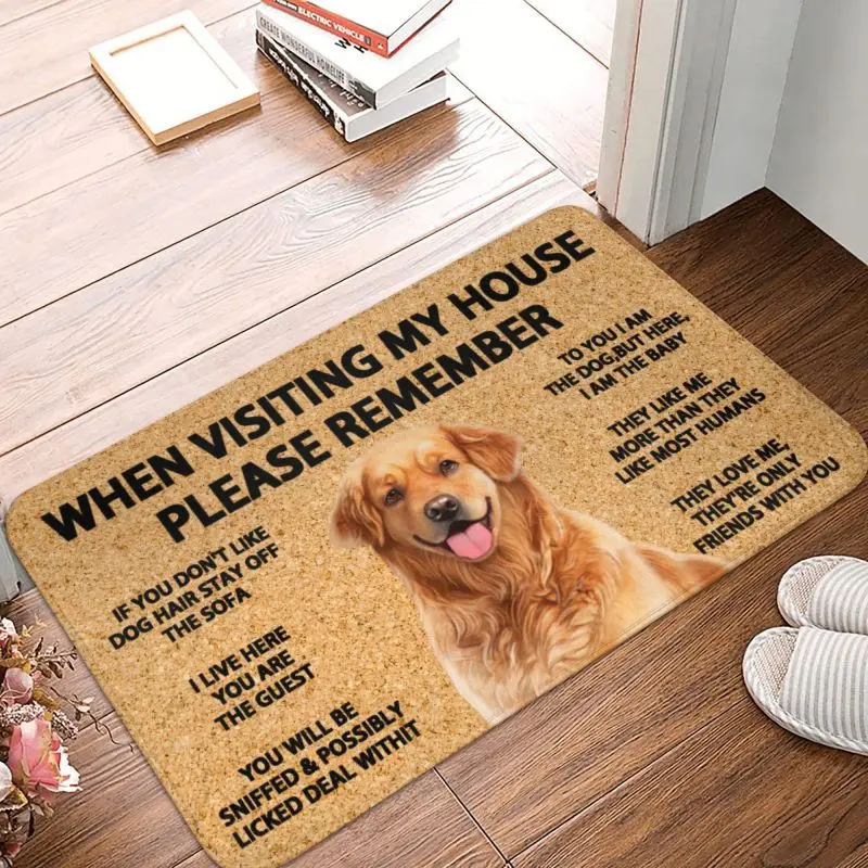 https://ae01.alicdn.com/kf/S0b364e007f674aba94a7a2fa065b1011G/Please-Remember-Golden-Retriever-Dogs-House-Rules-Doormat-Front-Door-Mat-Anti-Slip-Waterproof-Floor-Bathroom.jpg