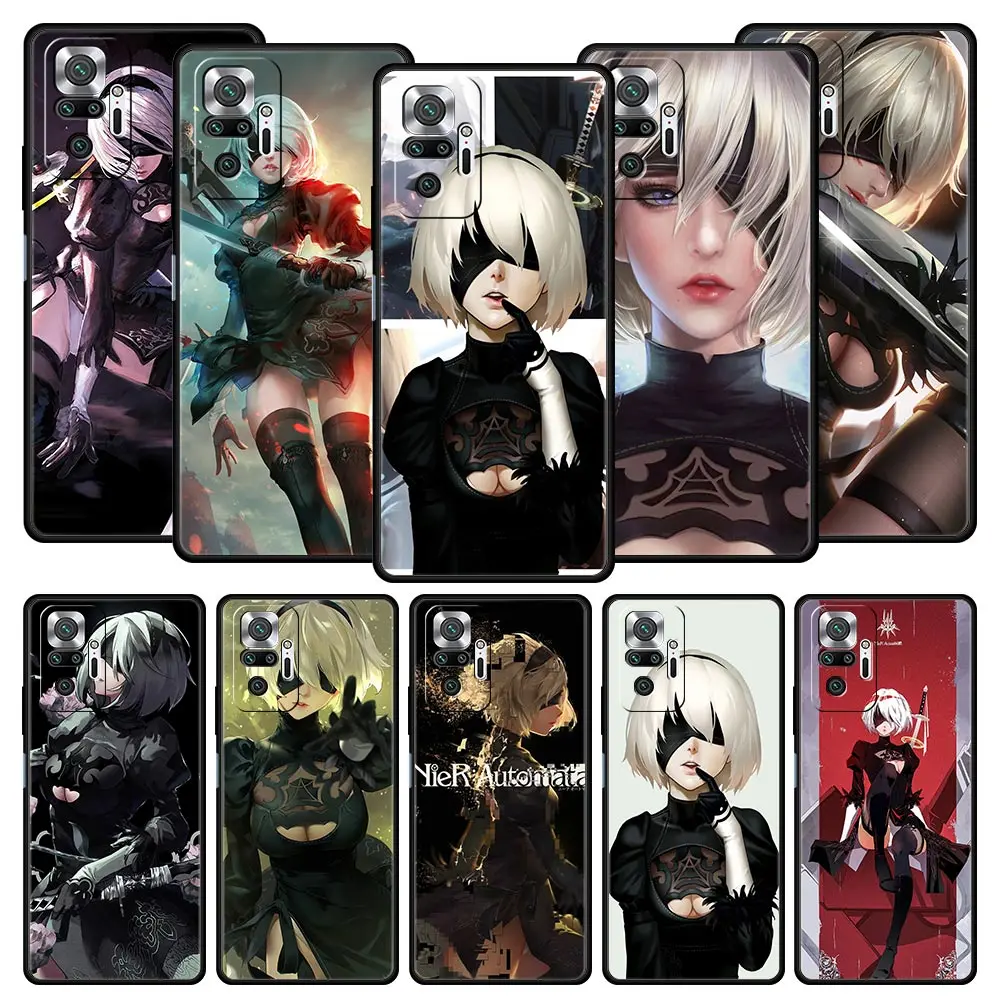 

Nier Automata Cartoon For Redmi 10C Case For Xiaomi Redmi Note 12 11 Pro Plus Soft Phone Case 10S 9S 9 9T 8T 9C 9A 8 8A 7 Cover