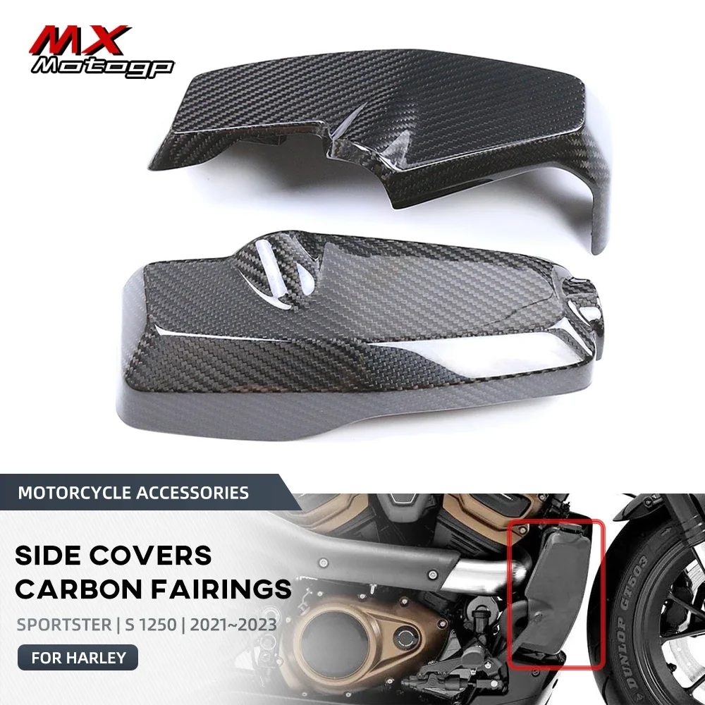 

Motorcycle Front Spoiler Side Panels Fairing Kit For Harley Sportster S 1250 RH1250 RH 1250S 2021-2023 Carbon Fiber Accessories