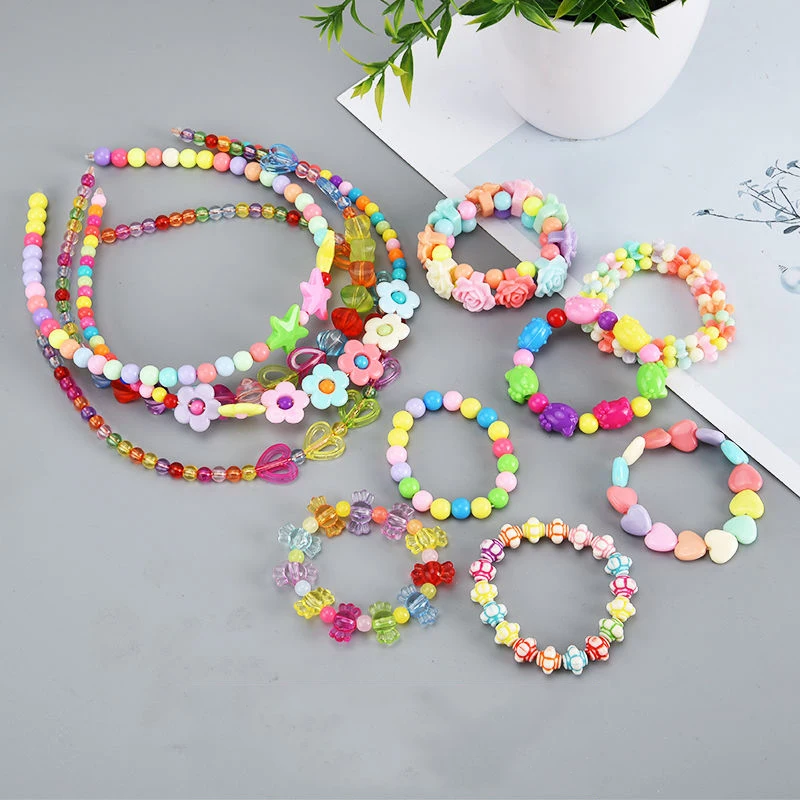 Children Girls Toy DIY Bracelet Making Set Spacer Beads Pendant Accessories  for Bracelet Necklace Jewelry Making Christmas Gifts