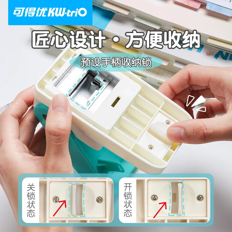 KW-trio BQJ-04 Tab Punch Loose-leaf Separator DIY Index Sticker Label  Puncher Divider Paper Punch Machine for Crafts Bookmark - AliExpress