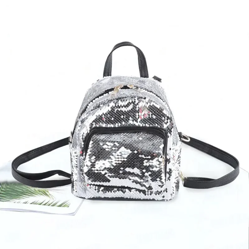 High Quality Sublimation Blank Sequin Backpack School Bag Children Christmas Gifts For Custom Design  Logo Printing 6