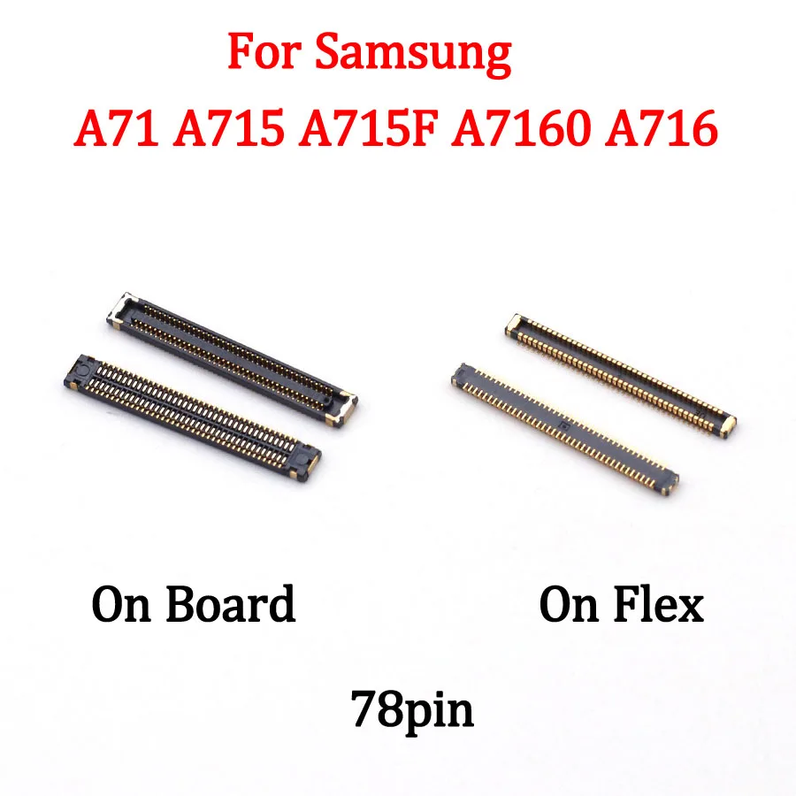 5 шт. 78Pin USB зарядное устройство порт для зарядки FPC Разъем для Samsung Galaxy A71 5G A7160 A716 A715FN A70 A705F A71 2020 A715 A715F