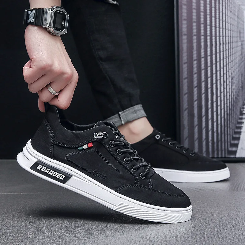 Casual Shoes for Men Ice Silk Canvas Shoes Men's Vulcanized Shoes Comfortable Lightweight Quality Sneakers Men Tenis Brand Flats 4