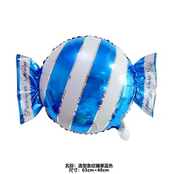 Vibrant Candy Donut and Lollipop Foil Balloons for Celebrations and Decor (Blue candy)