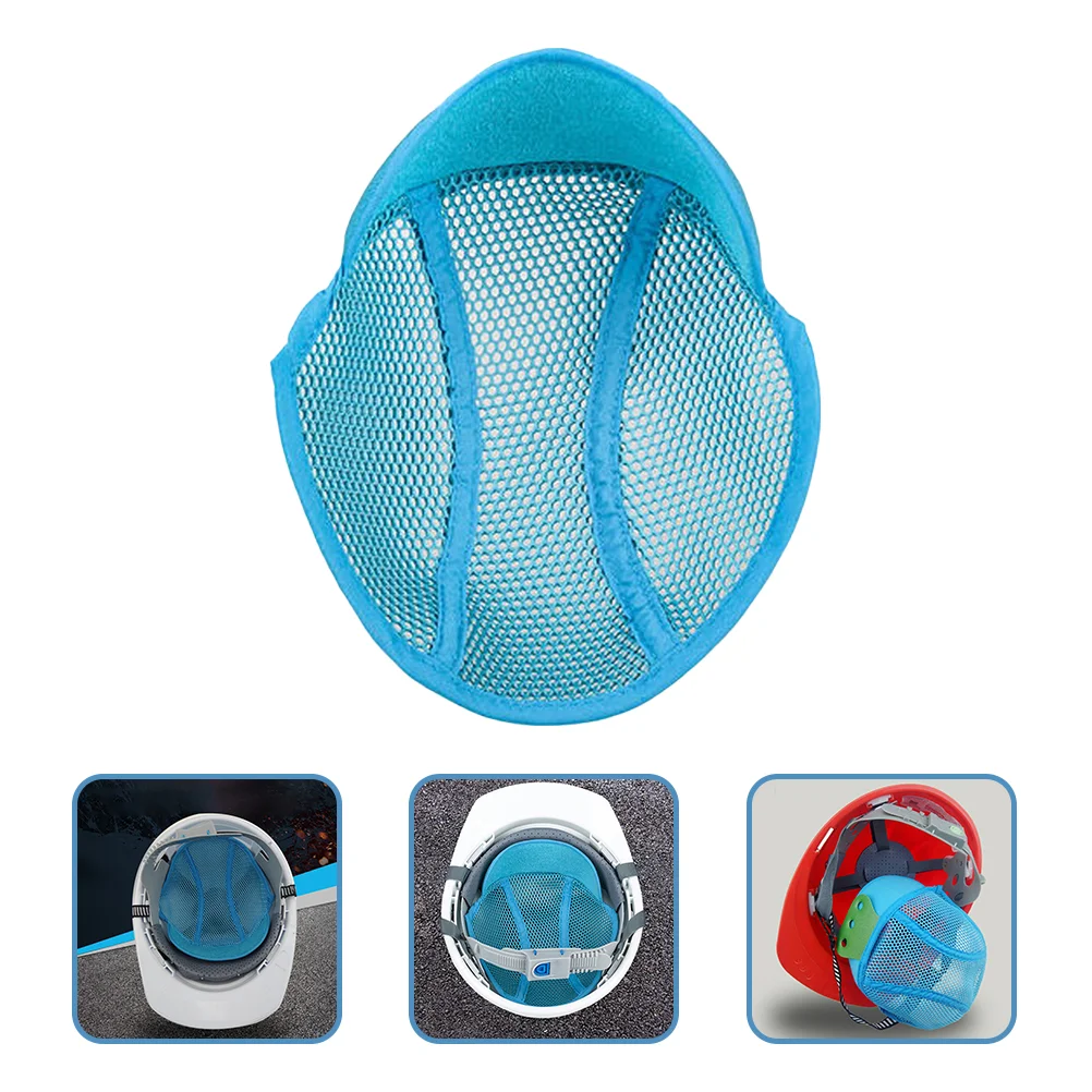 

2 Pcs Blue Lining Safety Insert Liner Sweatband Breathable Helmets Cooling Pad Polyester Hard Hat