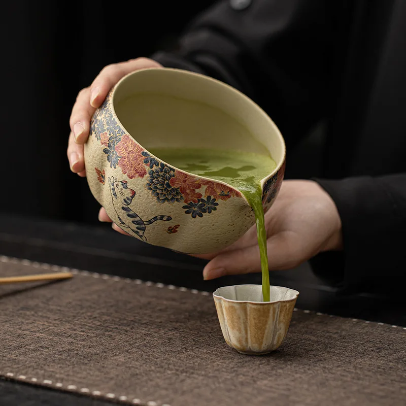 Japanese Flint Matcha Making Set 2-8PCS Bamboo Matcha Brush Exquisite Bowl Box with Whisk Sumptuous Tea Tools Gifts