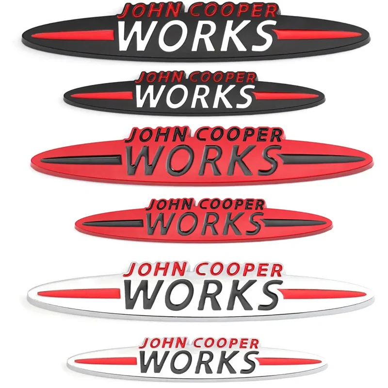 

3D Metal John Cooper Works Badges Car Front Grill Emblem Body Trunk Stickers For MINI COOPER S F55 F56 R53 R55 R56 R57 R58 R59