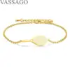 VASSAGO Tennis Racket Bracelet Dainty Adjustable Tennis Racket Charm Layering Sport Bangle Bracelet Lover Jewelry Tennis Gifts 1