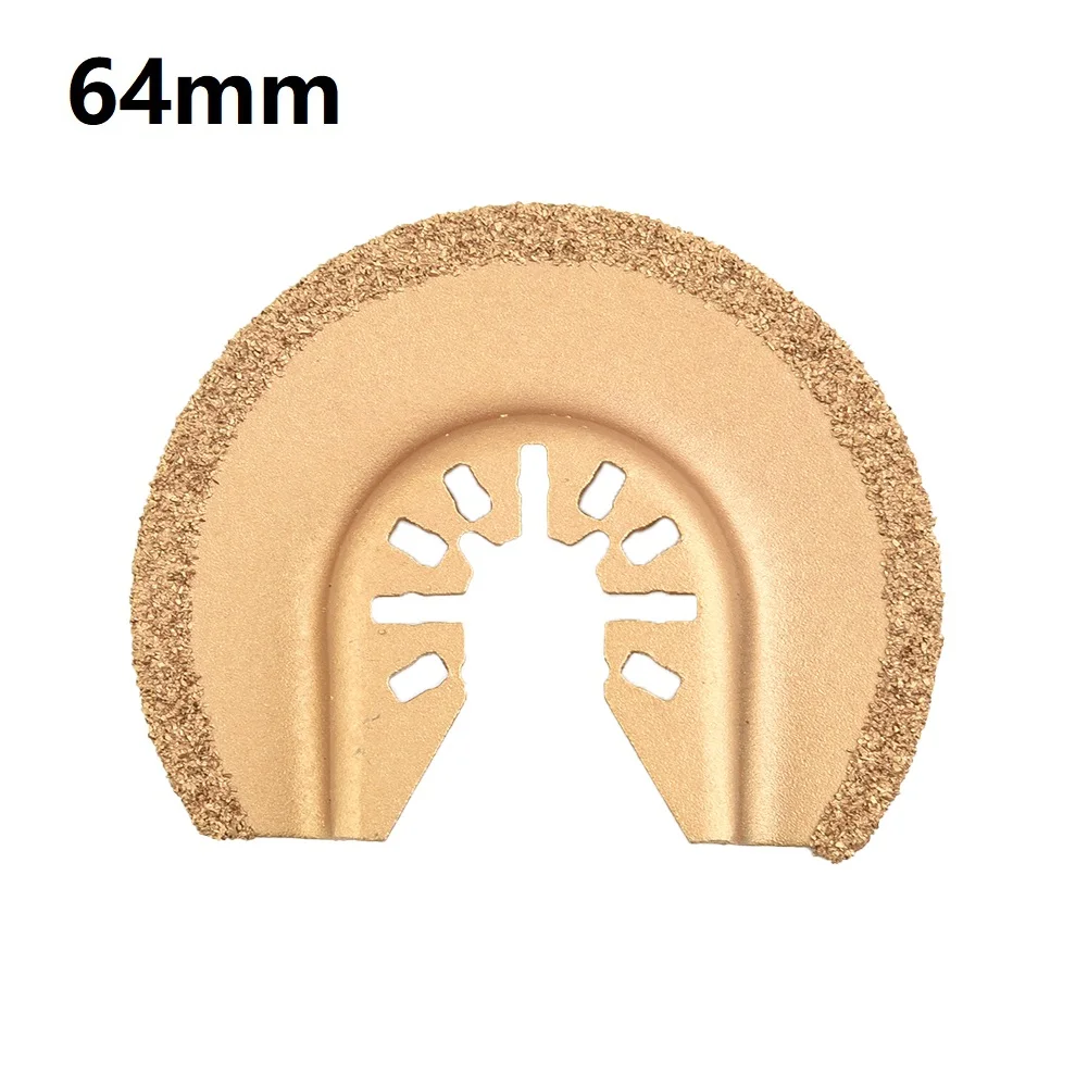 

1Pcs 64mm Half Circle Diamond Saw Blade DIY Quick Release Oscillating Tool Saw Blade Cutting Disc Power Tool Accessories