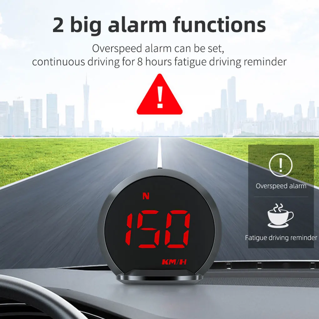 

Автомобильный бортовой компьютер G13 HUD GPS, Цифровой головной дисплей, автомобильный скоростной прибор, проектор на лобовое стекло для всех автомобилей