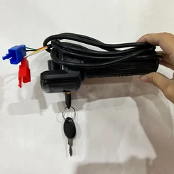 Enhanced Electric Bike Throttle with LED Display - Universal Handlebar Accelerator (48V black1.5)