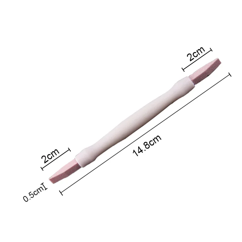 Nail Files Buffer Manicure Stick Grinding Rod Cuticle Remover Nail Art Manicure Ceramic Trimmer Buffing 1Pcs 2 Ways Scrub Stone