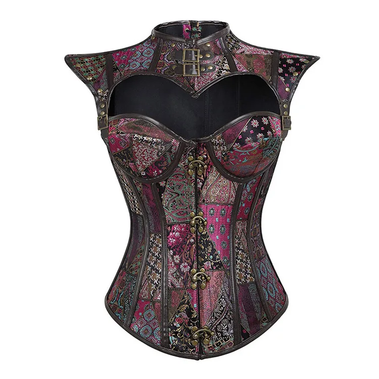 

Women's Steampunk Corset Gothic Sexy Bustiers Burlesque Vintage Goth Clothing Overbust Bodice Bustiers Waist Cincher Corselet