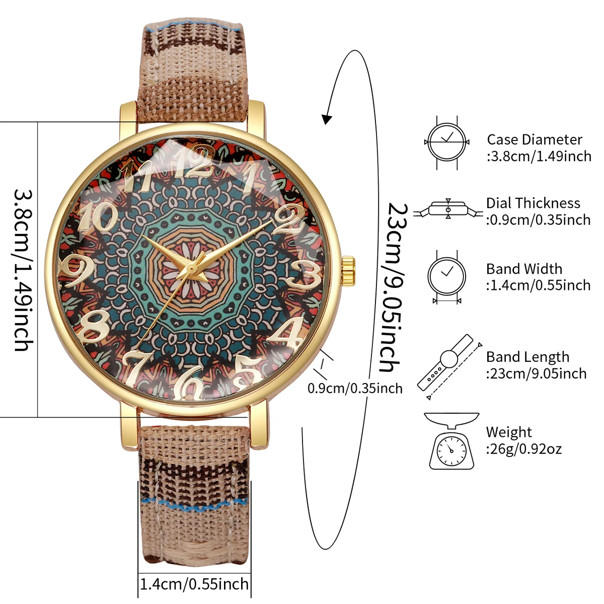 2 Teile/satz Frauen Mode Uhren Damen Casual Leder Band Arabisch Zifferblatt Quarz Armbanduhren Weibliche Uhr (Ohne Box) – Detail 11