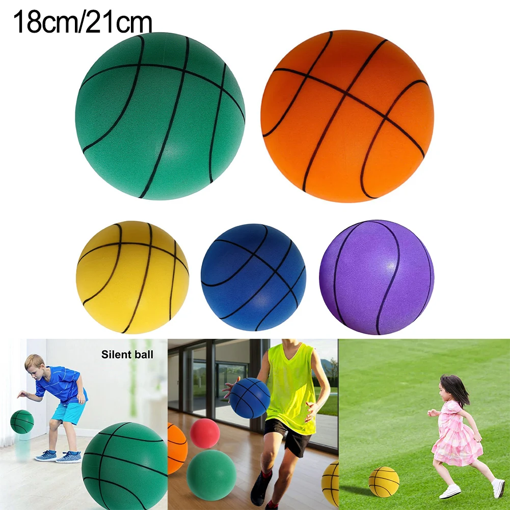 

Bouncing Mute Ball Indoor Silent Basketball 21/18cm Foam Basketball Silent Soft Ball Bounce Basket Ball Toy Kids Christmas Gift