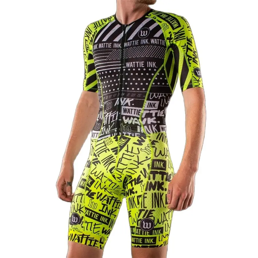 Wattie Ink Summer Skinsuit Men Cycling Jersey Ropa Ciclismo Hombre Tri Suit Mtb Jumpsuit Bike Triathlon Clothing - Cycling Sets - AliExpress