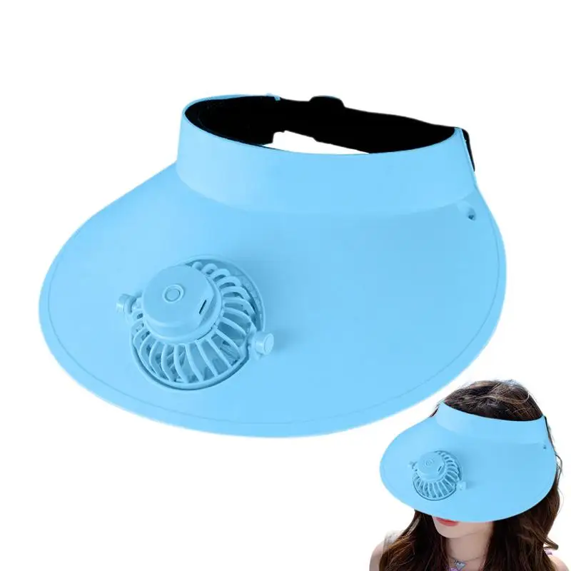 

UV Protection Hat For Women Big Brim Sun Hat For Women Breathable Sunscreen Hat With Built-in USB Charging Fan For Walking