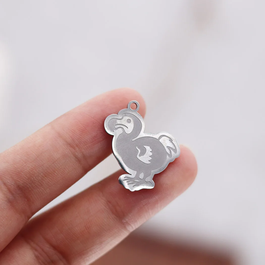 pendenti con ciondoli in gomma per uccelli Dodo estinti carini